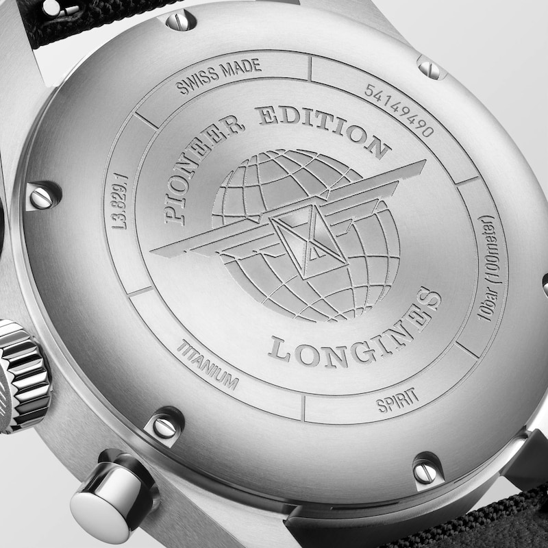 Longines Spirit Edition Men's Black Fabric Strap Watch