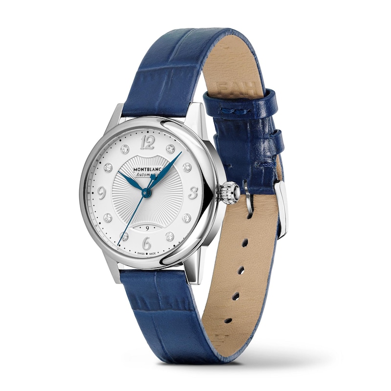 Main Image 4 of Montblanc Bohéme Ladies' Automatic Blue Leather Strap Watch