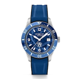 Montblanc 1858 Iced Sea Blue Rubber Strap Watch