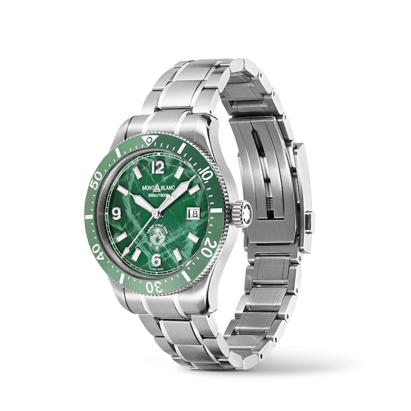 Montblanc 1858 Iced Sea Men's Green Dial Stainless Steel Watch
