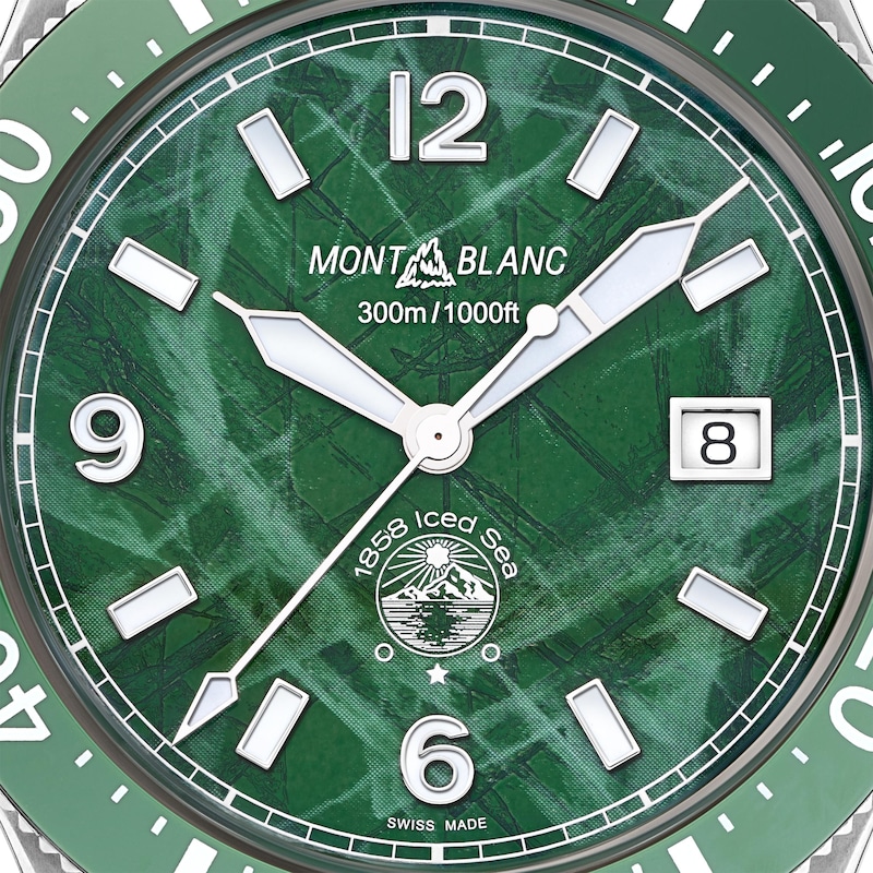 Montblanc 1858 Iced Sea Men's Green Dial Stainless Steel Watch