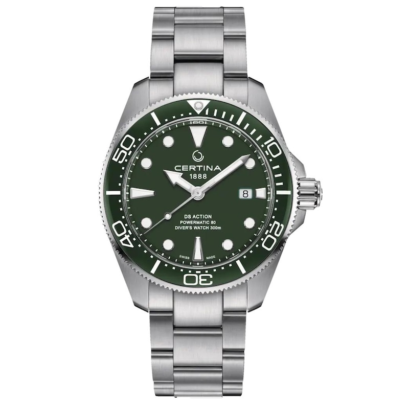 Certina DS Action Diver Green Dial & Stainless Steel Watch