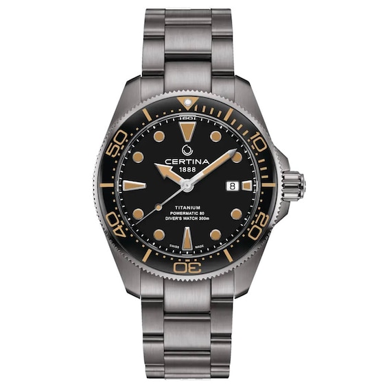 Men's Certina Ds Action Diver 43Mm Titanium Bracelet Watch