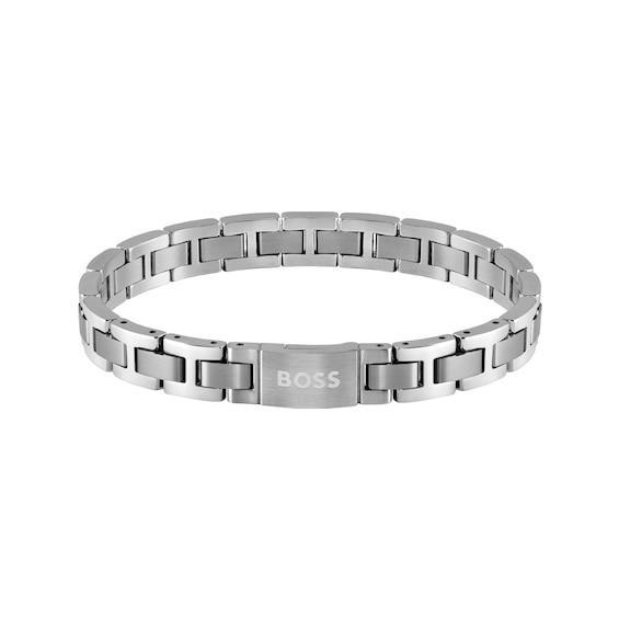Boss Men's Metal Link Bracelet with Magnetic Closure - Silver - Image 6