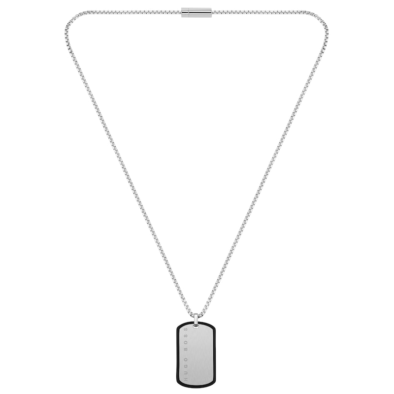 BOSS ID Men's Silicone Frame Dog Tag Pendant