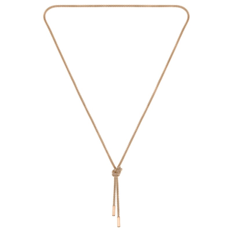 BOSS Rosette Ladies' Rose Gold-Tone Necklace