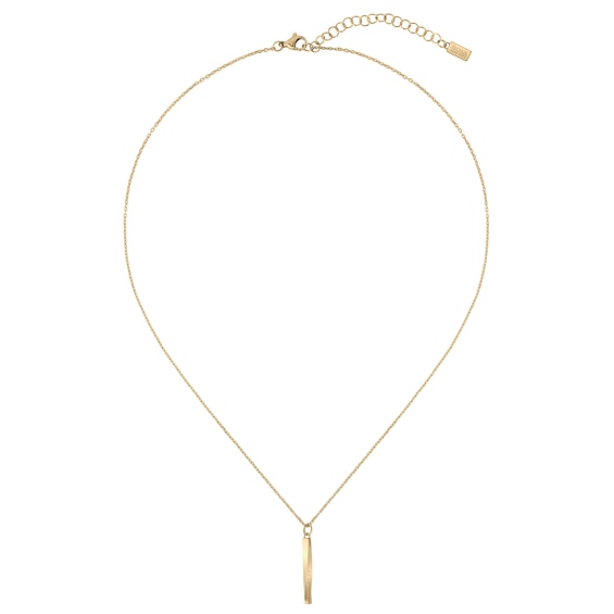 BOSS Signature Ladies Yellow Gold Tone Necklace