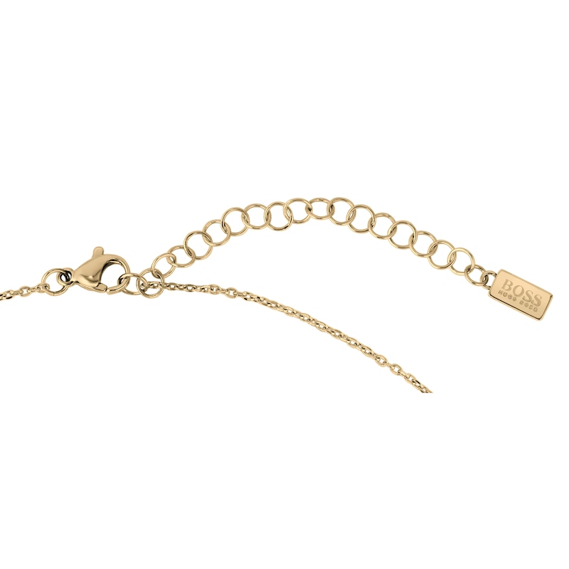 BOSS Signature Ladies'  Yellow Gold-Tone Necklace