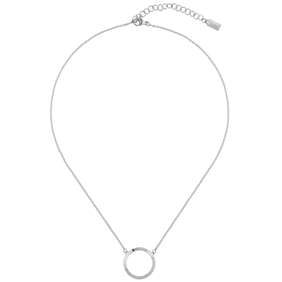 BOSS Ophelia Stainless Steel Swarovski Crystal Necklace