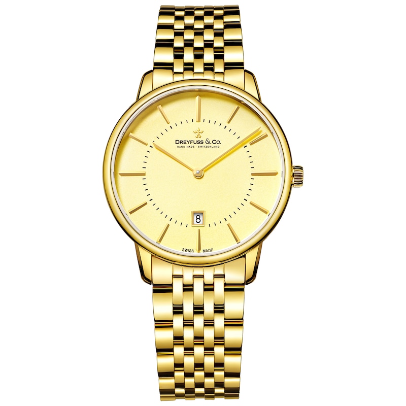 Dreyfuss & Co Ladies' Gold Plated Bracelet Watch