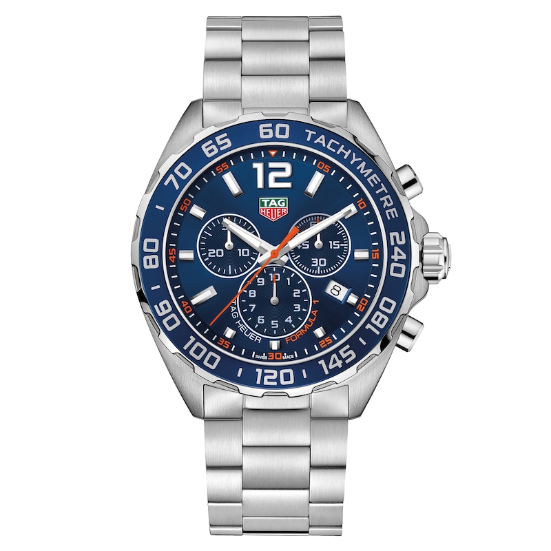 TAG Heuer Formula 1 Men's Stainless Steel Bracelet Watch with blue face