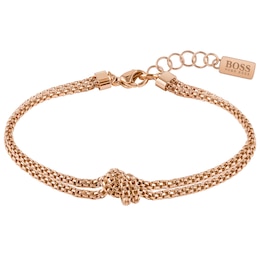 BOSS Rosette Ladies' Rose Gold Tone Bracelet