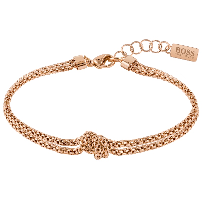 Main Image 1 of BOSS Rosette Ladies' Rose Gold Tone Bracelet
