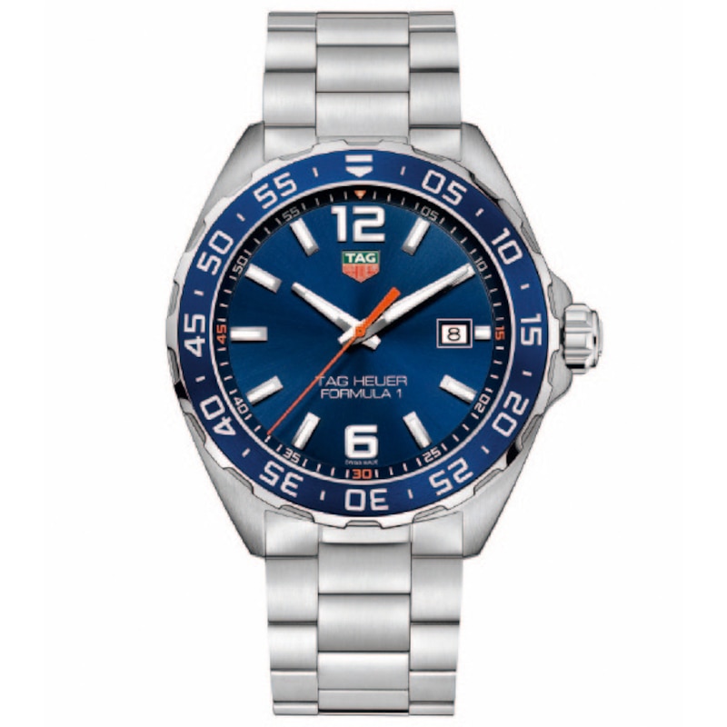 TAG Heuer Formula 1 Men's Stainless Steel Bracelet Watch with blue dial