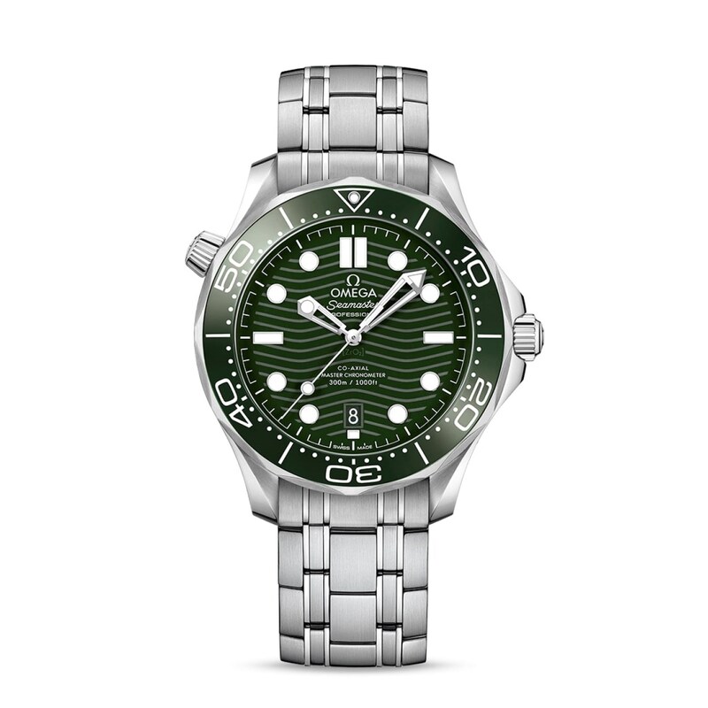 Omega Seamaster 300m Steel Green Dial Bracelet Watch