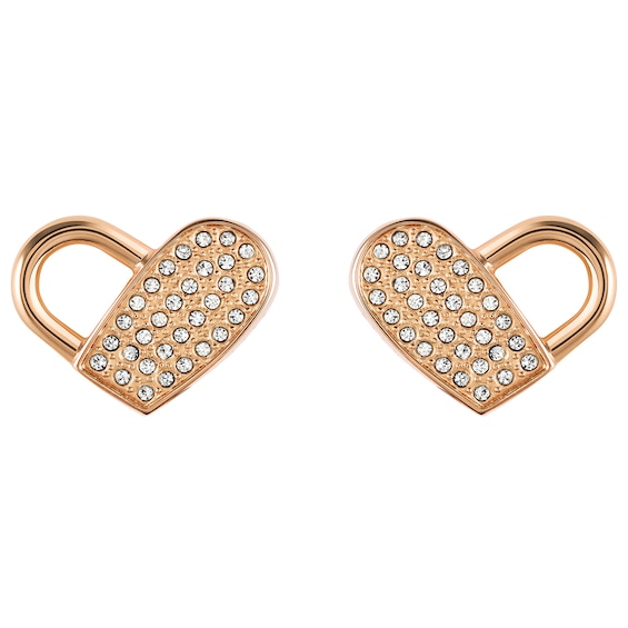 BOSS Soulmate Ladies’ Rose Gold Tone Crystal Stud Earrings
