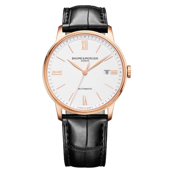 Baume & Mercier Classima Men’s 18ct Rose Gold Leather Strap Watch
