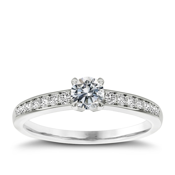 The Diamond Story Platinum 0.33ct Diamond Ring