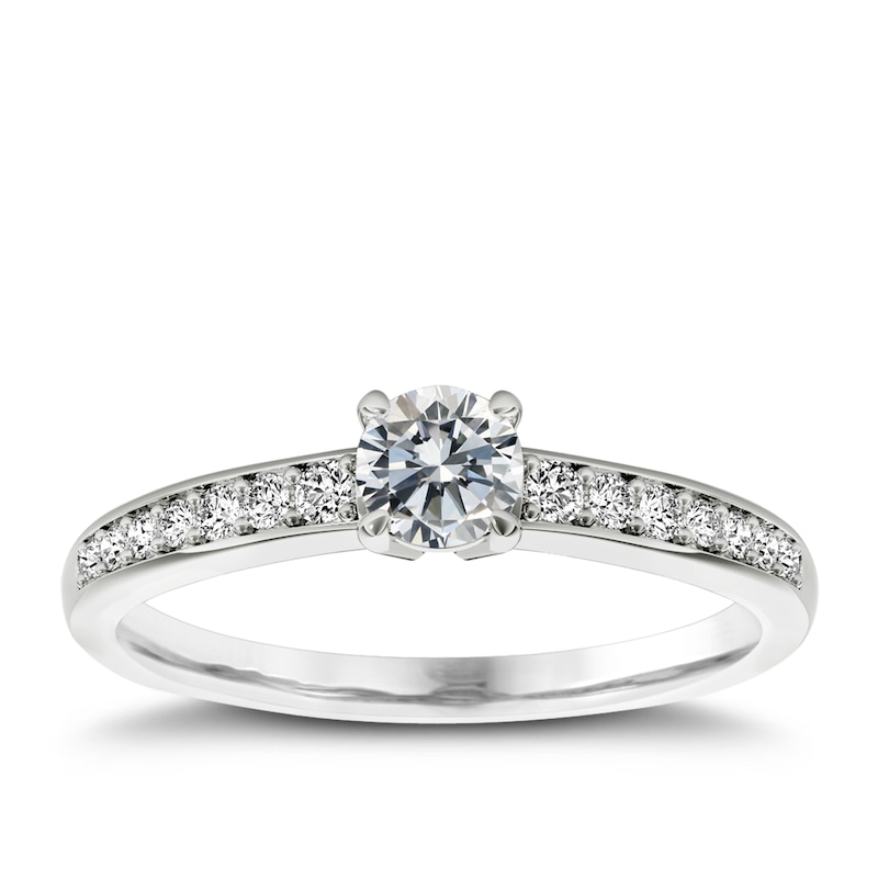 The Diamond Story Platinum 0.33ct Diamond Ring