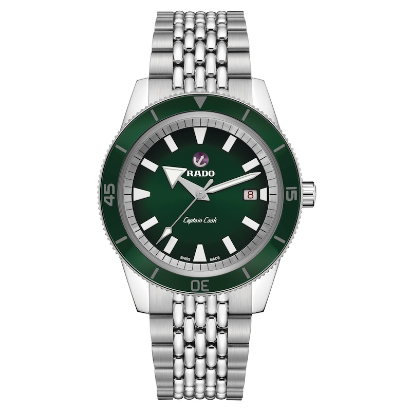 Rado Captain Cook Men's Green Dial Stainless Steel Bracelet Watch