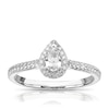 Thumbnail Image 0 of 18ct White Gold 0.33ct Total Diamond Pear Shaped Halo Ring