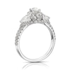 Thumbnail Image 2 of Engagement Ring 9ct White Gold 0.95ct Total Diamond Oval Halo Ring
