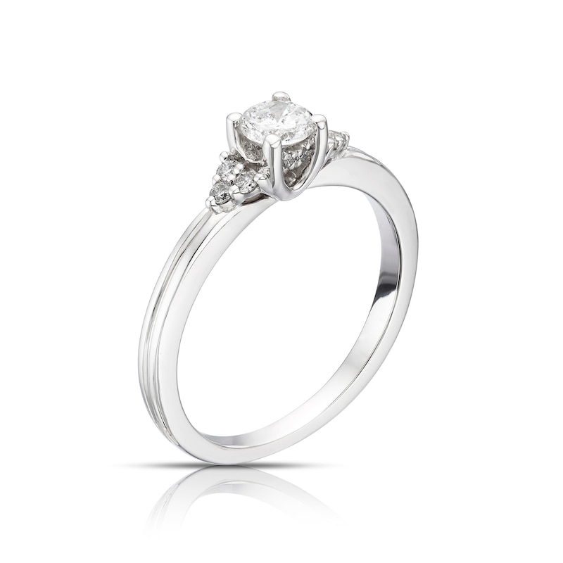 Main Image 2 of Engagement Ring 9ct White Gold 0.37ct Total Diamond Solitaire Ring