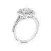 Thumbnail Image 2 of 9ct White Gold 0.75ct Total Diamond Cushion Cluster Ring