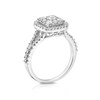 Thumbnail Image 2 of 9ct White Gold 0.75ct Total Diamond Cushion Cluster Ring