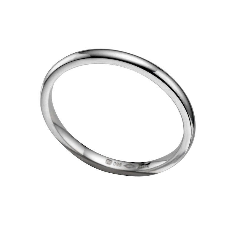 Platinum 2mm Super Heavyweight Court Ring