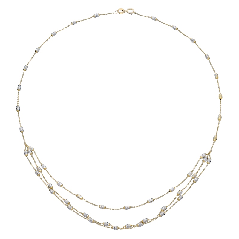 9ct Yellow Gold Triple Layer Chain