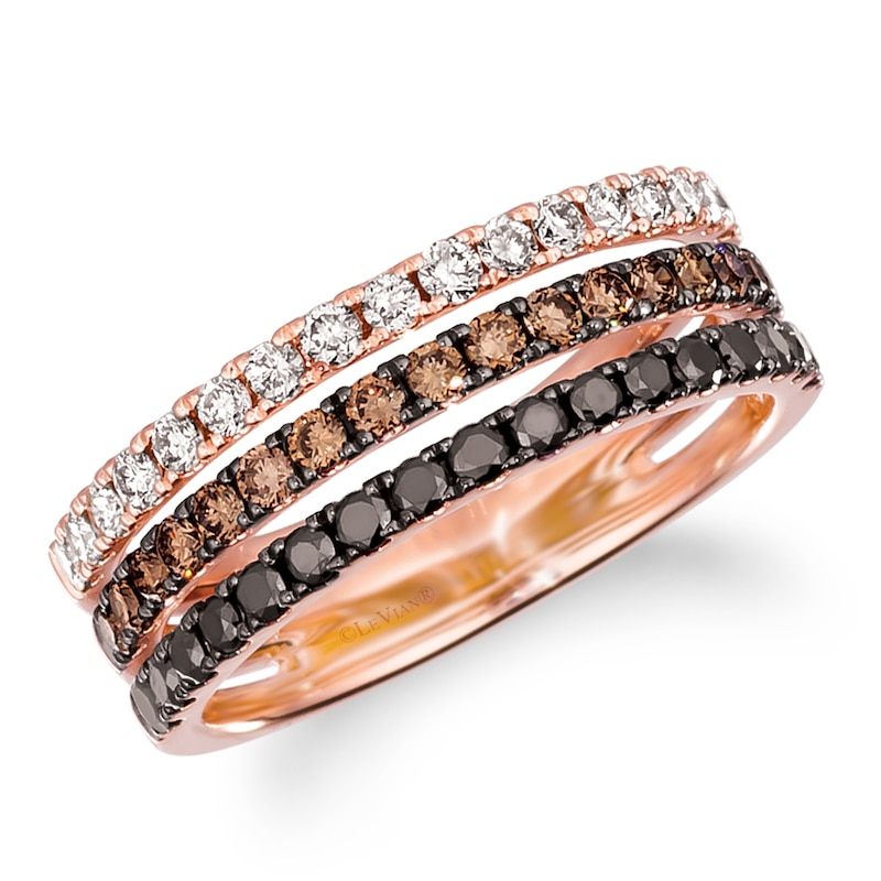 Le Vian 14ct Rose Gold Layer Cake 0.80ct Diamond Ring