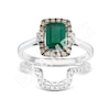 Thumbnail Image 3 of Le Vian 14ct White Gold Emerald & 0.14ct Diamond Ring