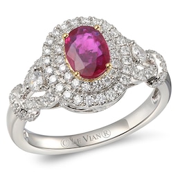 Le Vian Platinum Ruby & 0.58ct Diamond Ring