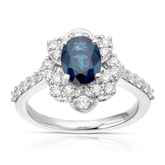 Le Vian Platinum Sapphire & 0.58ct Vanilla Diamond Ring