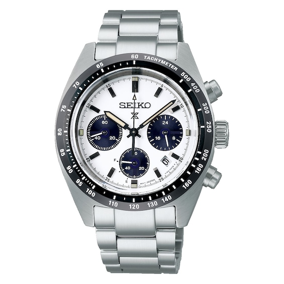 Men's Seiko Prospex Speedtimer 1969 White Dial & Stainless Steel Watch