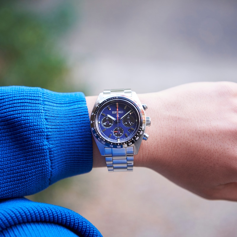 Seiko Prospex Speedtimer 1969 Men's Blue Dial & Stainless Steel Watch