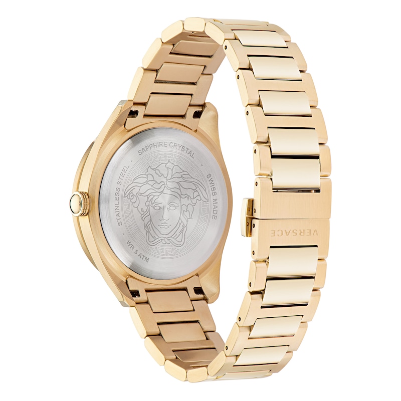 Versace Greca Dome Men's Gold-Tone Ion Plated Watch