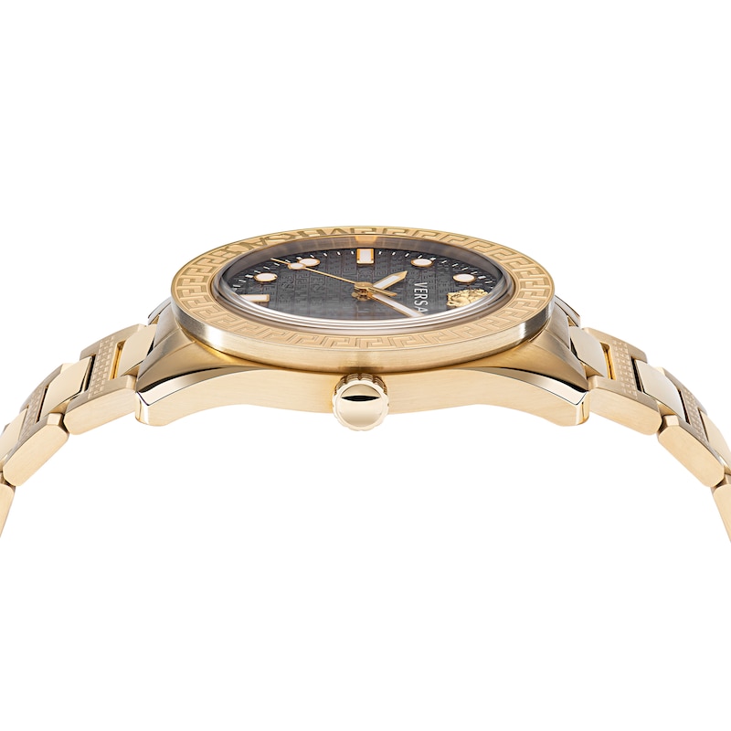 Versace Greca Dome Men's Gold-Tone Ion Plated Watch