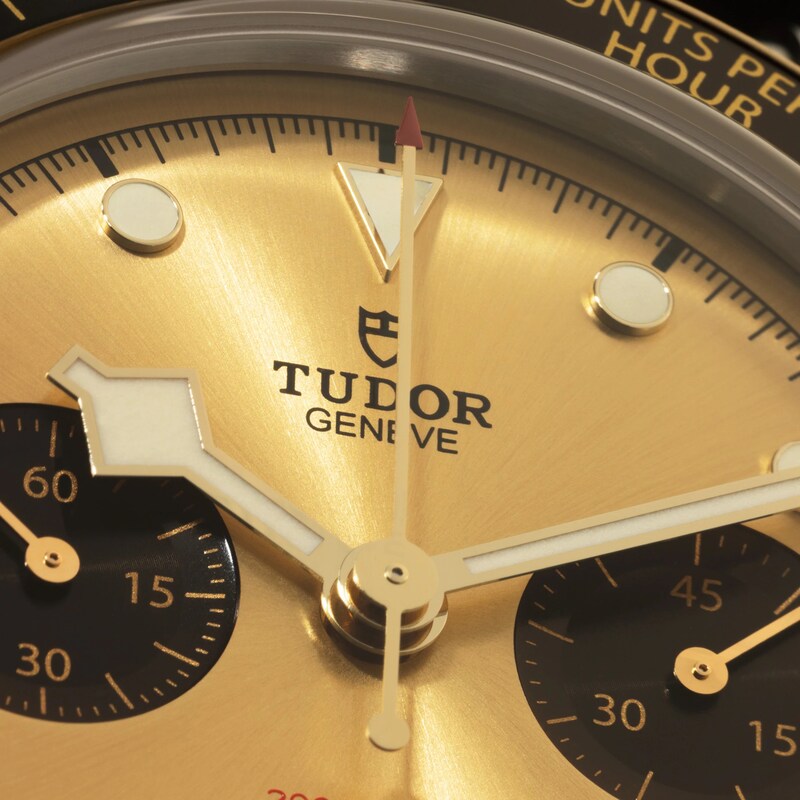 Tudor Black Bay S & G Chrono Men's Brown Leather Strap Watch