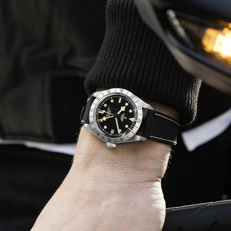 Tudor Black Bay Pro Men's Black Fabric Strap Watch