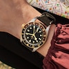 Thumbnail Image 2 of Tudor Black Bay GMT S & G Men's Black Leather Strap Watch
