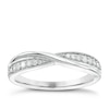 Thumbnail Image 0 of Platinum 0.15ct Diamond Crossover Band