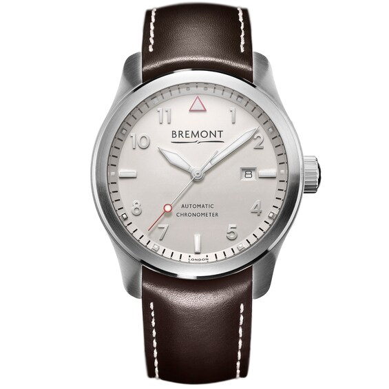 Bremont Solo/Wh-Si Men’s Stainless Steel Leather Strap Watch