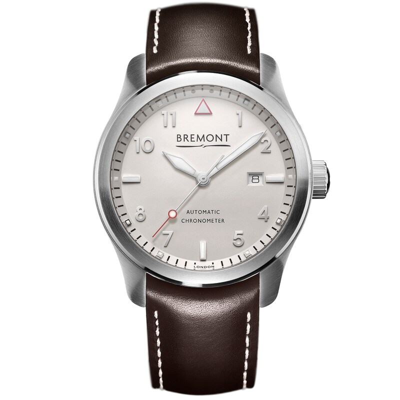 Bremont Solo/Wh-Si Men's Stainless Steel Leather Strap Watch