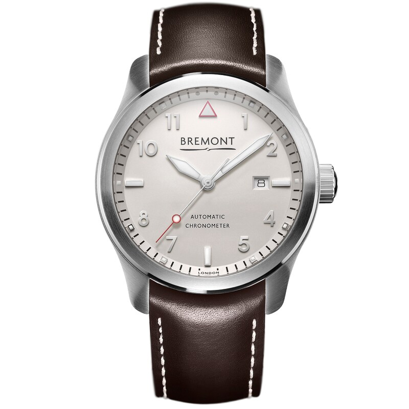 Bremont SOLO 43 Men's Stainless Steel Leather Strap Watch