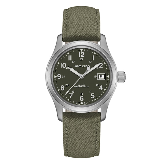 Hamilton Khaki Field Men’s Green Strap Watch