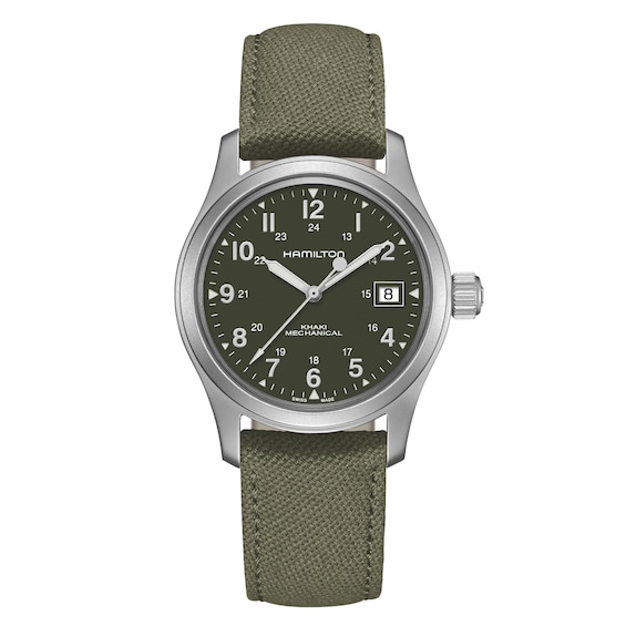 Men's Hamilton Khaki Field Green Strap Watch