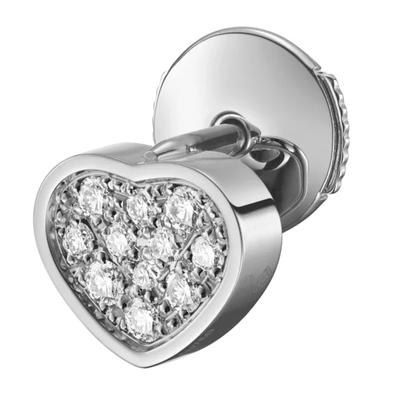 Main Image 1 of Chopard My Happy Hearts 18ct White Gold Diamond Single Stud
