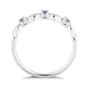 Thumbnail Image 2 of 9ct White Gold Amethyst & Diamond Vintage Eternity Ring